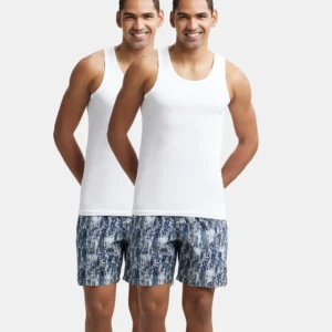 Super Combed Cotton Round Neck Sleeveless Vest (Pack of 2) #8820
