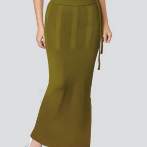 Inskirt Saree Shapewear - Olive green