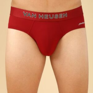 Men's Red Solid Brief