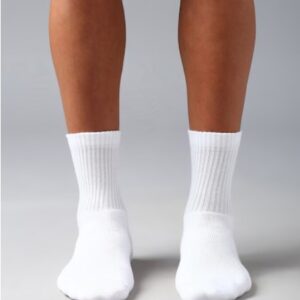 Men's White Solid Socks