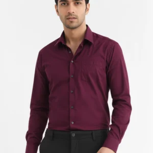 Men's Twill Wrinkle Free Solid Shirt