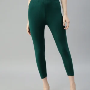 Cuff Length Leggings-Green