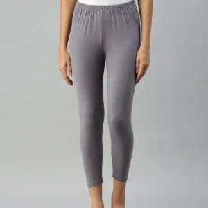 Cuff Length Leggings-Grey