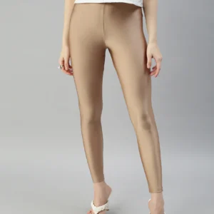 Shimmer Leggings -Beige
