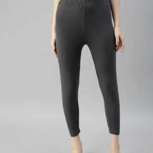 Cuff Length Leggings-Black