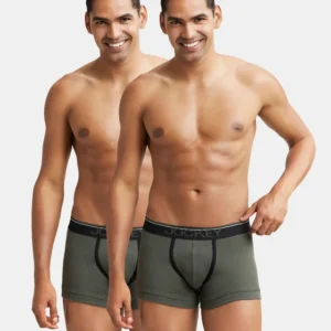 Super Combed Cotton Rib Solid Trunk with Ultrasoft Waistband -(Pack of 2)#8015