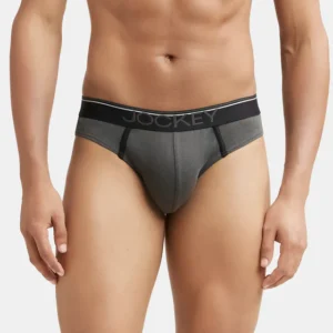 Super Combed Cotton Rib Solid Brief with Ultrasoft Waistband  #8044
