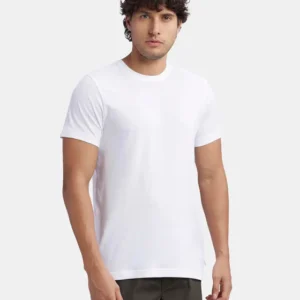 Super Combed Cotton Half Sleeved Inner T-Shirt - White #MC06