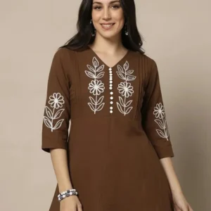 LADIES WESTERN THICK COTTON LONG TOP