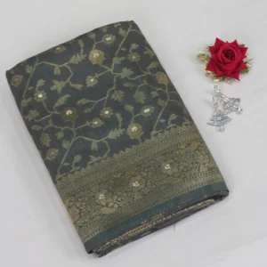 semi raw silk saree
