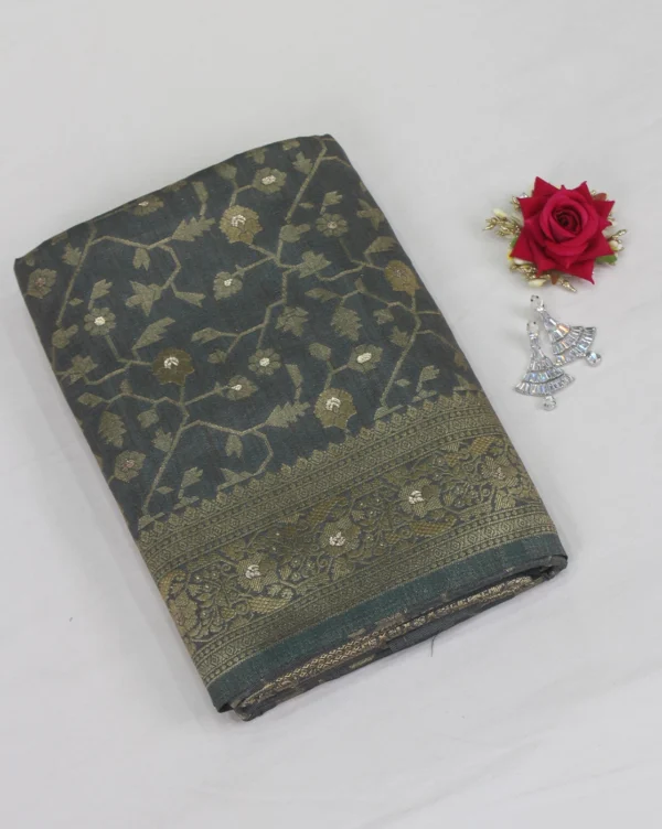 semi raw silk saree