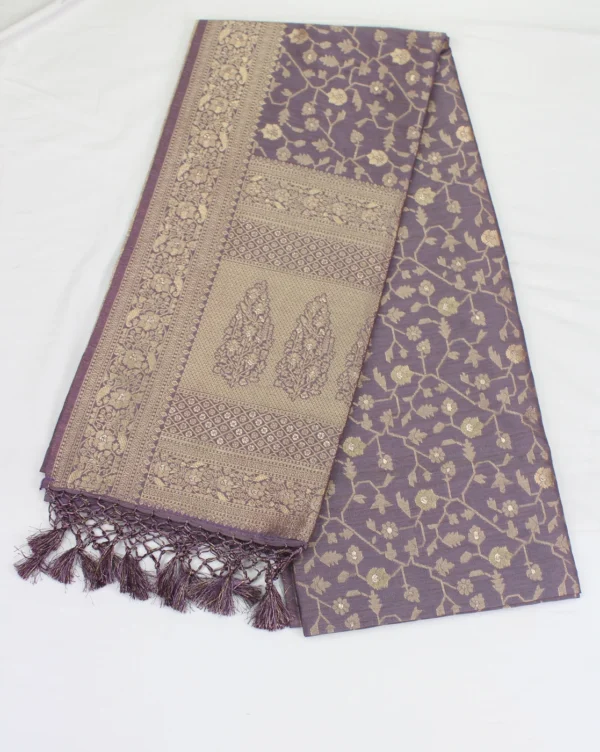 semi raw silk saree