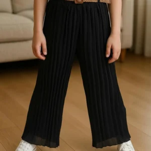 Girl's Plazo Georgette Lycra Plain Pant