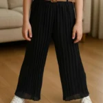 Girl's Plazo Georgette Lycra Plain Pant