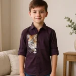 Boy's Premium Cotton Shirt Maroon
