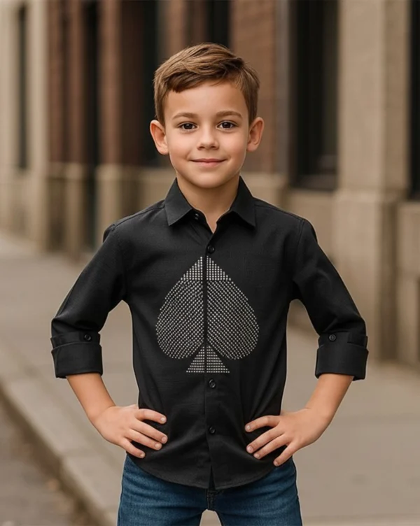 Boy's Premium Poly Cotton Shirt Dark Bottle Green