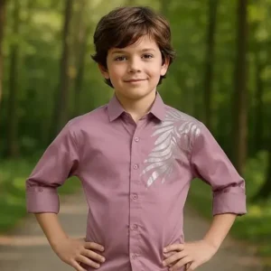 Boy's Premium Poly Cotton Shirt Dusty Rose