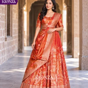 ladies lehenga semi tussar