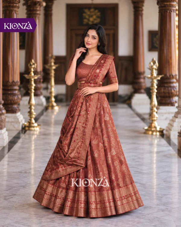 Ladies Semi Tussar Lehenga