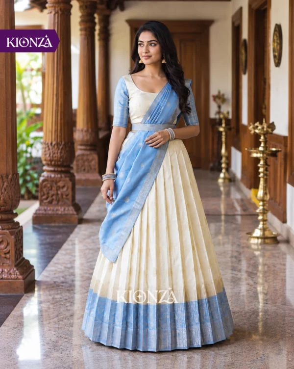 ladies lehenga semi tussar