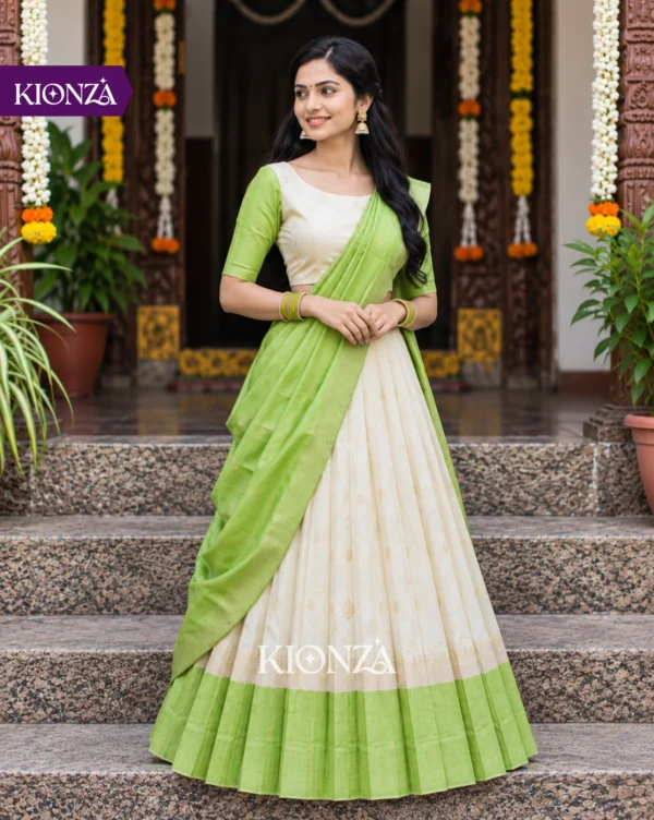 ladies lehenga semi tussar