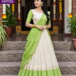 ladies lehenga semi tussar
