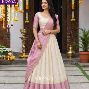 ladies lehenga semi tussar