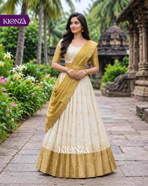 ladies lehenga semi tussar