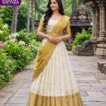 ladies lehenga semi tussar