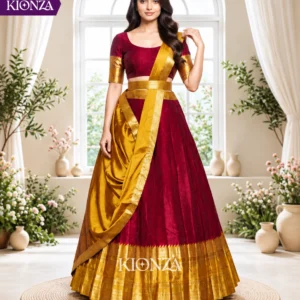 ladies lehenga semi tussar
