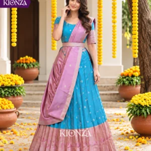ladies lehenga semi tussar