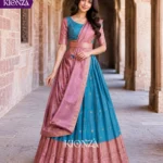ladies lehenga semi tussar