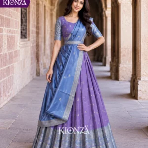 ladies lehenga semi tussar