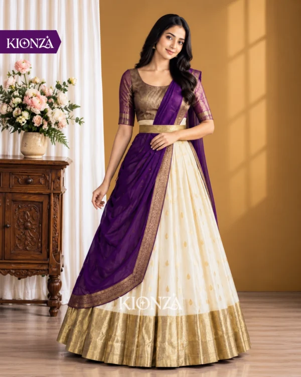 Ladies lehenga semi tussar