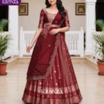 ladies lehenga semi tussar