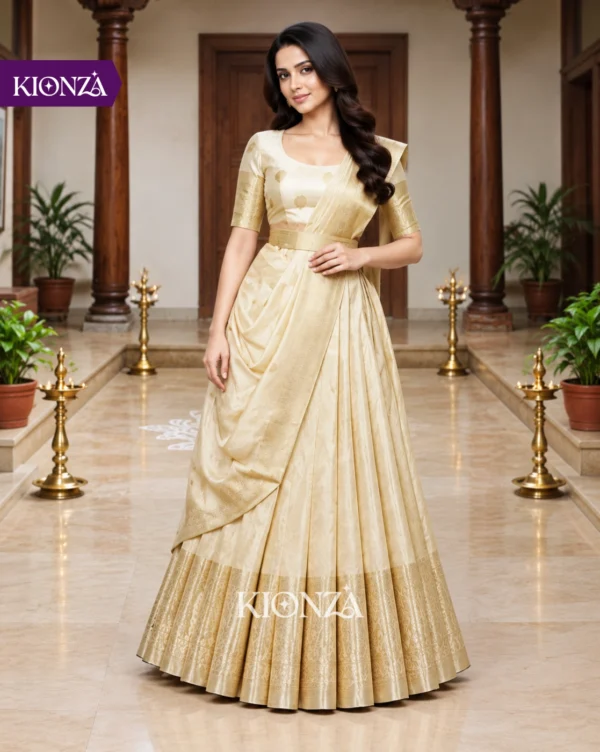 Ladies lehenga semi tussar