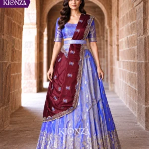 ladies lehenga semi tussar