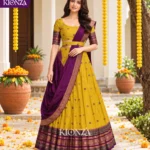 ladies lehenga semi tussar