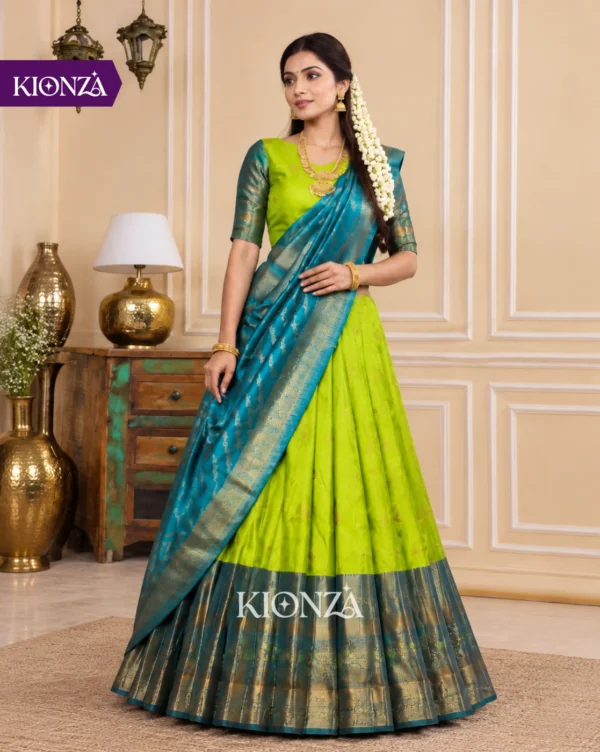 ladies lehenga semi tussar