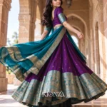 ladies lehenga semi tussar