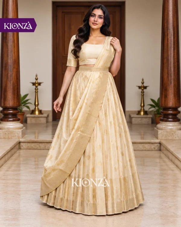 Ladies lehenga semi tussar
