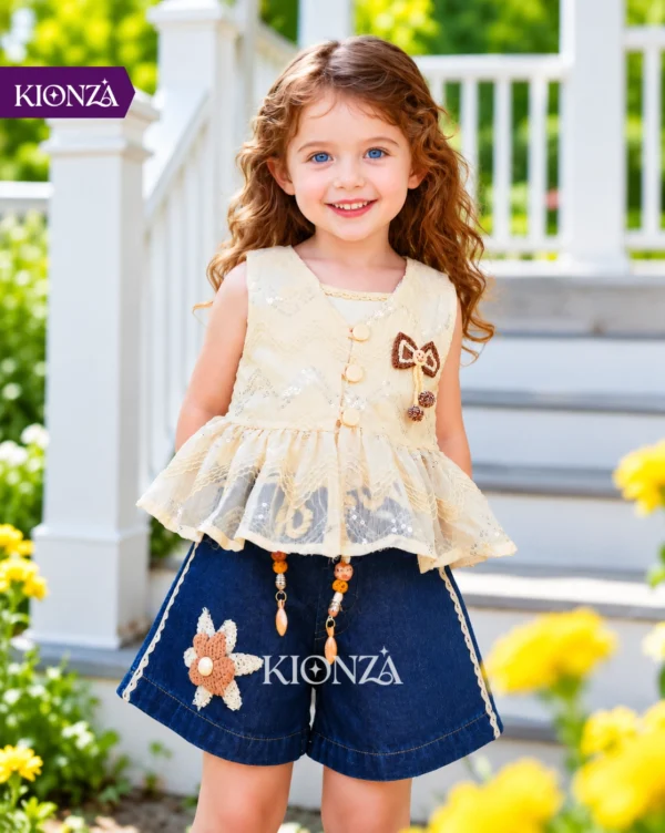 Girls Western Denim Set